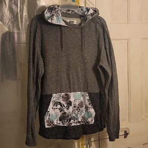 STAR WARS HOODIE X On the Byas Storm Trooper Pull Over, Med, Gray Teal blk.